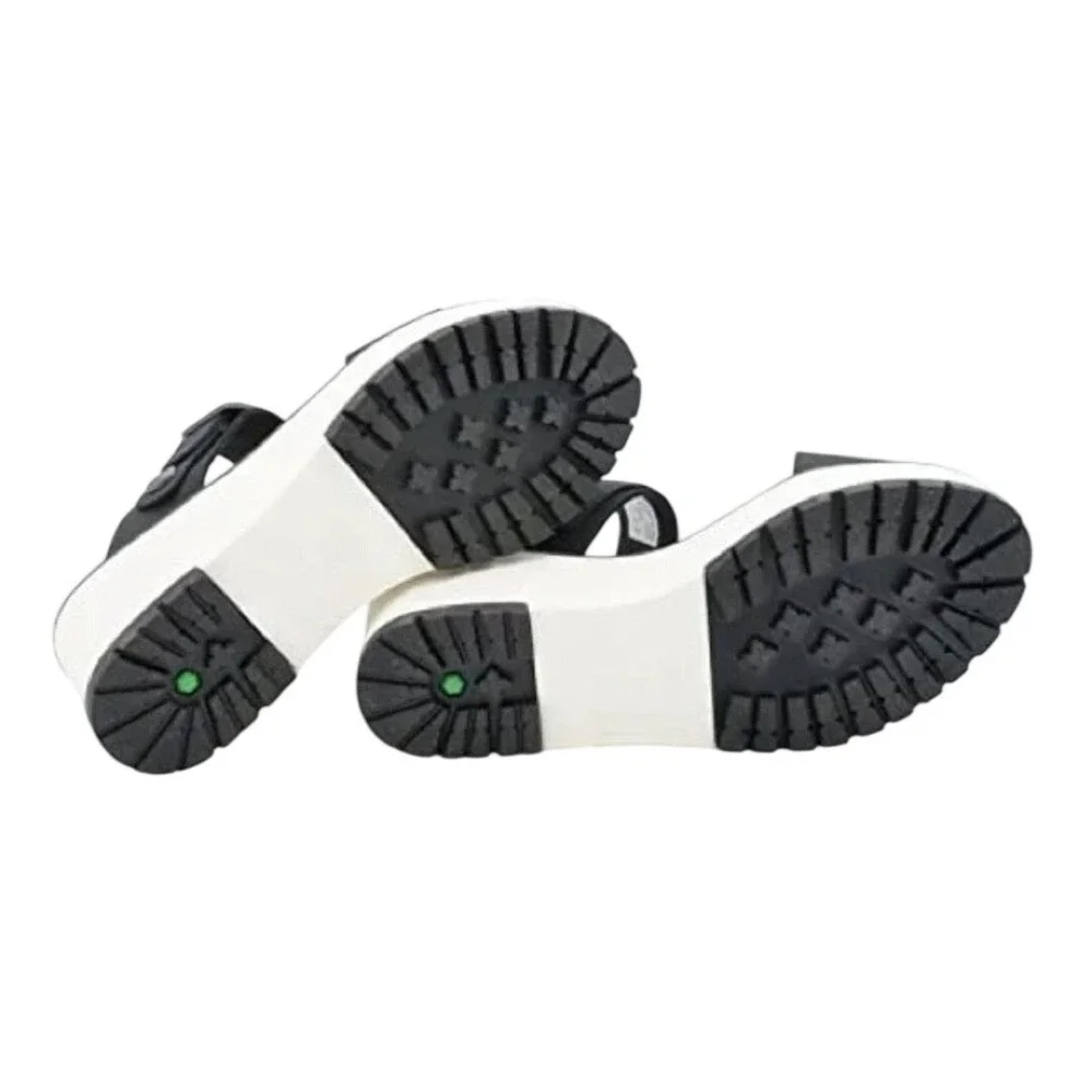 Timberland New Size 8.5M Koralyn Sporty Wedge Sandals in Nubuck‎ Black